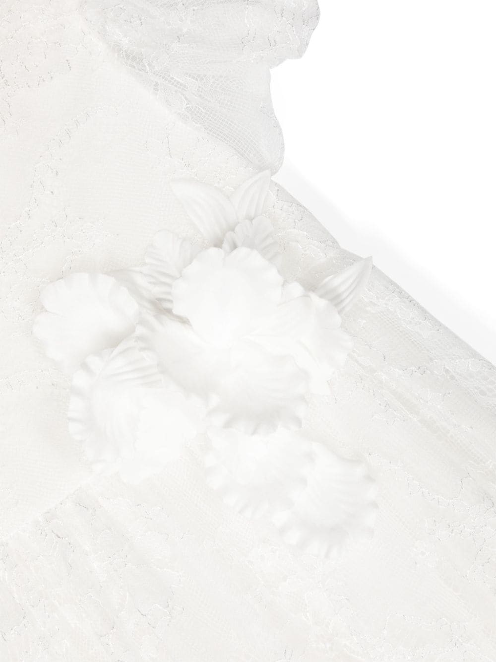 Shop Monnalisa Lace Midi Dress In White
