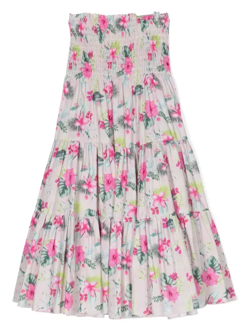 Monnalisa vestido con estampado botánico