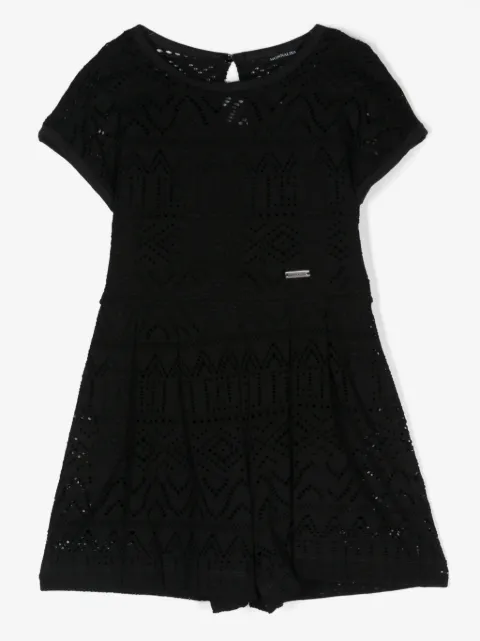 Monnalisa short-sleeved lace jumpsuit