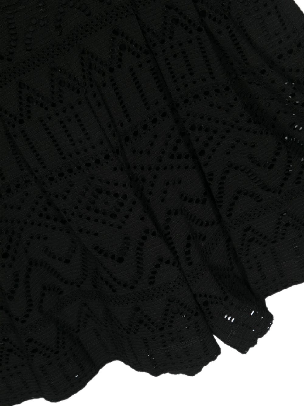 Shop Monnalisa Short-sleeved Lace Jumpsuit In Black