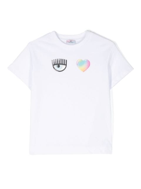 Chiara Ferragni Kids camiseta con logo estampado