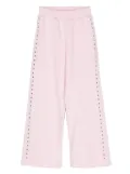 Monnalisa high-waist wide-leg track pants - Pink