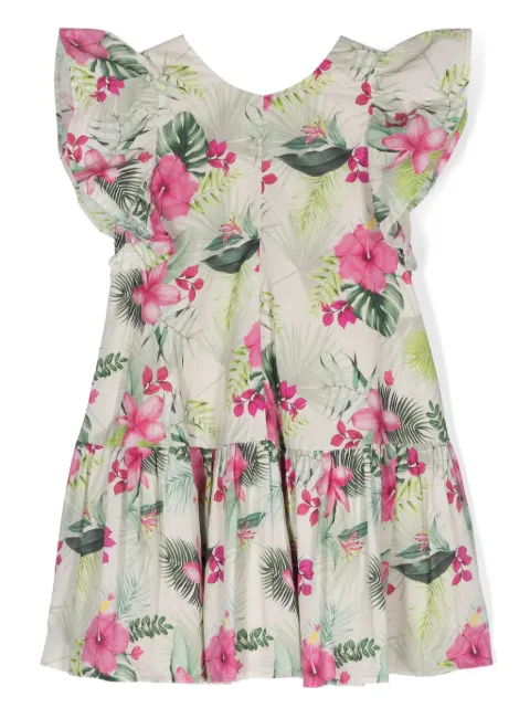 Monnalisa vestido acampanado con estampado floral