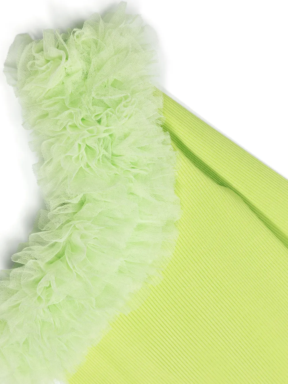 Monnalisa Asymmetrische ribgebreide top Groen