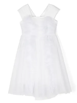 Monnalisa ラッフルトリム ワンピース | ホワイト | FARFETCH JP