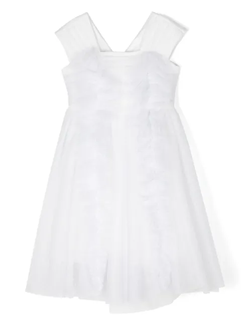 Monnalisa vestido de fiesta de tul con glitter