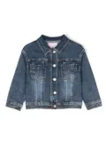 Chiara Ferragni Kids logo-patch dennim jacket - Blue