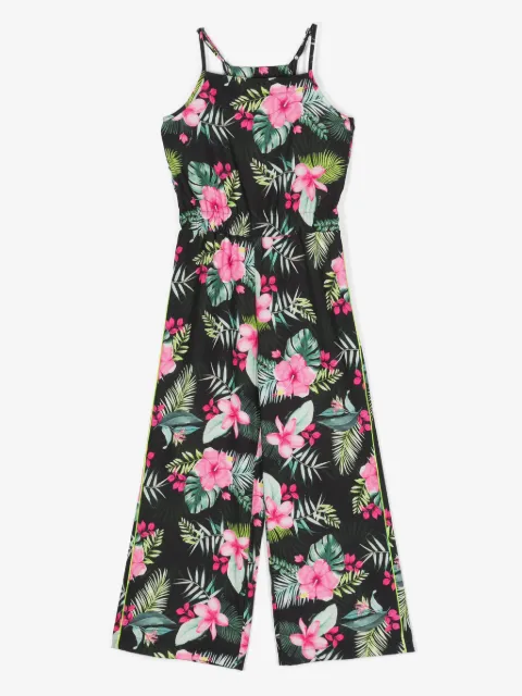 Monnalisa floral-print jersey jumpsuit