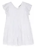 Monnalisa ruffled lace dress - White