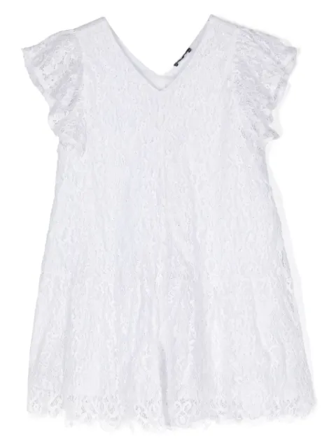 Monnalisa ruffled lace dress