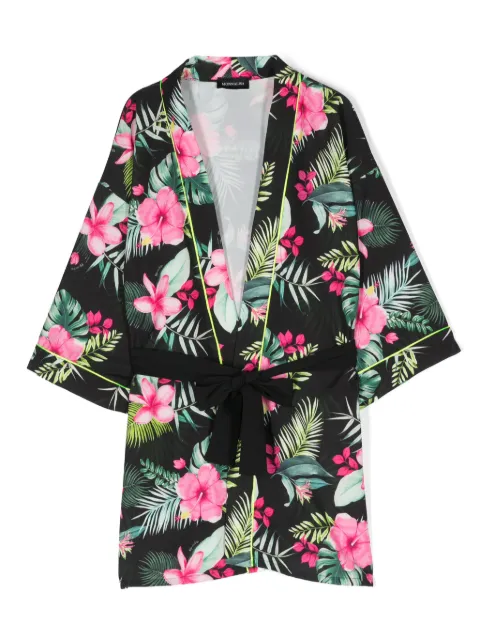 Monnalisa floral-print jersey jacket