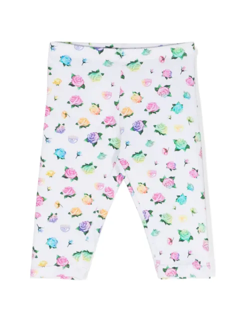 Chiara Ferragni Kids floral-print stretch-cotton leggings