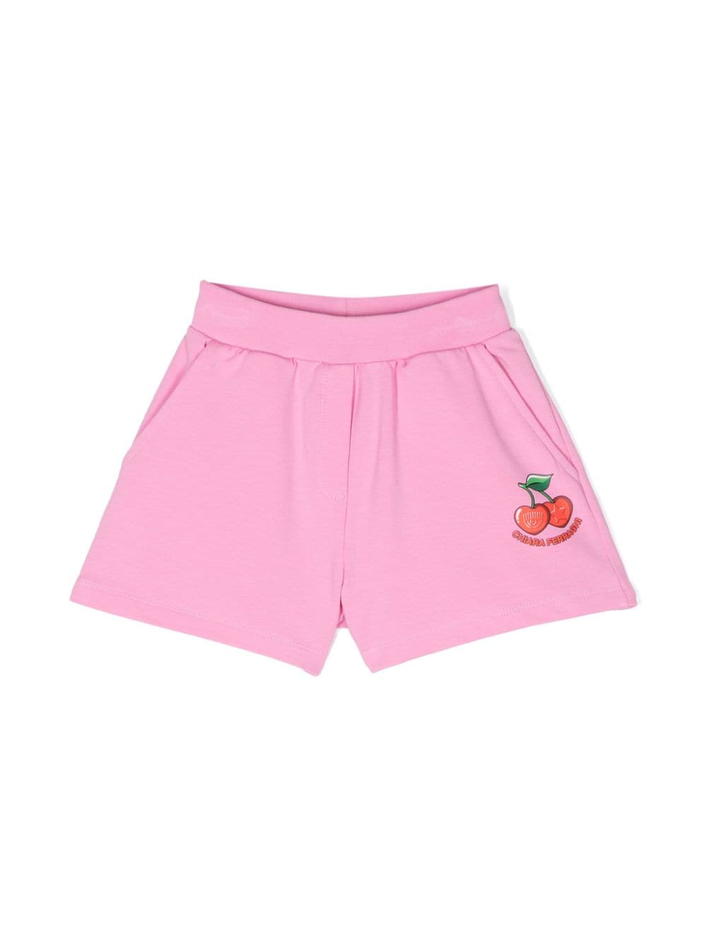Shop Chiara Ferragni Logo-print Casual Shorts In Pink