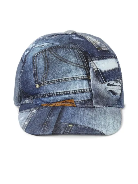 Chiara Ferragni Kids denim-patchwork cap