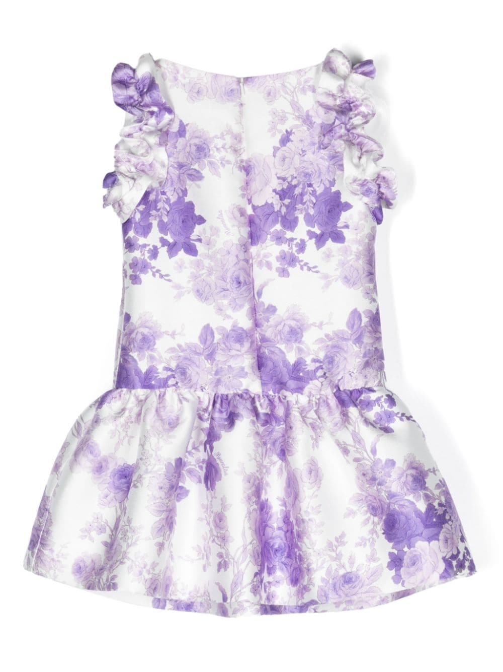Monnalisa Flared mini-jurk met bloemenprint Wit