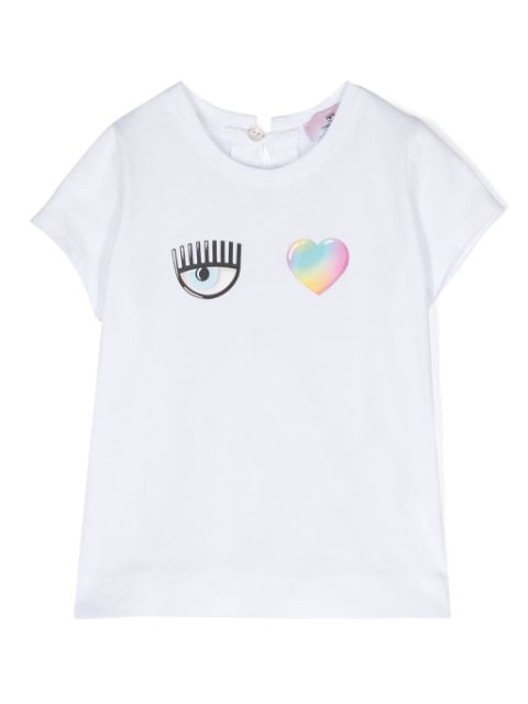 Chiara Ferragni Kids t-shirt en coton à imprimé graphique