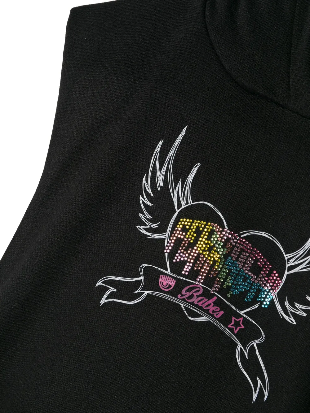 Chiara Ferragni Kids Jurk verfraaid met logo Zwart