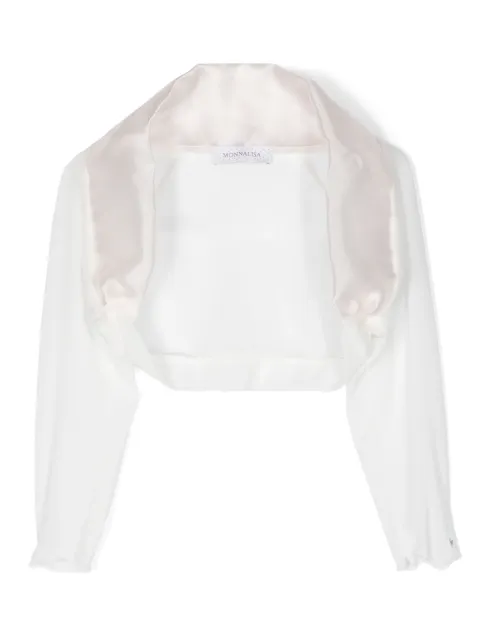 Monnalisa shawl-collar cropped jacket