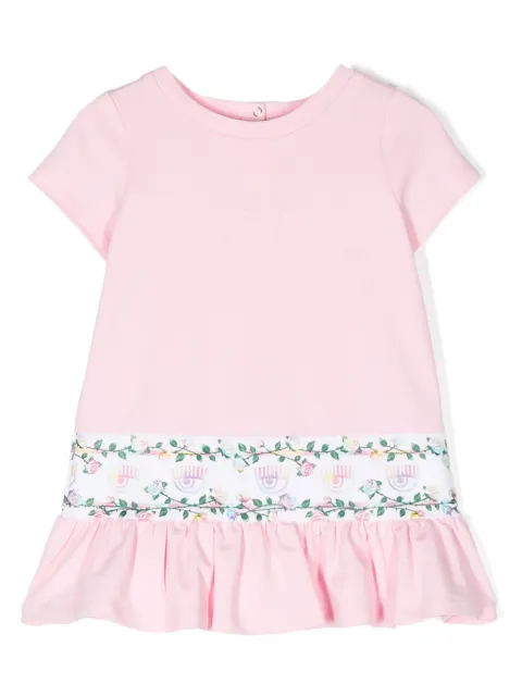 Chiara Ferragni Kids Vestido reto com faixa de logo