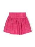 Monnalisa pleated high-waist skirt - Pink