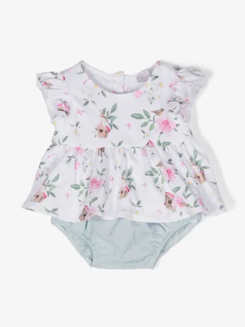 Monnalisa floral-motif two-piece set
