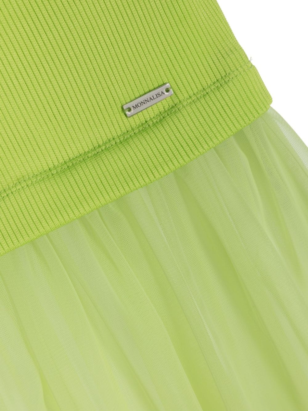 Shop Monnalisa Layered Tulle Skirt In Green