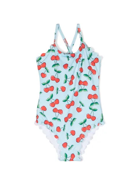 Chiara Ferragni Kids cherry-print scallop-edge swimsuit
