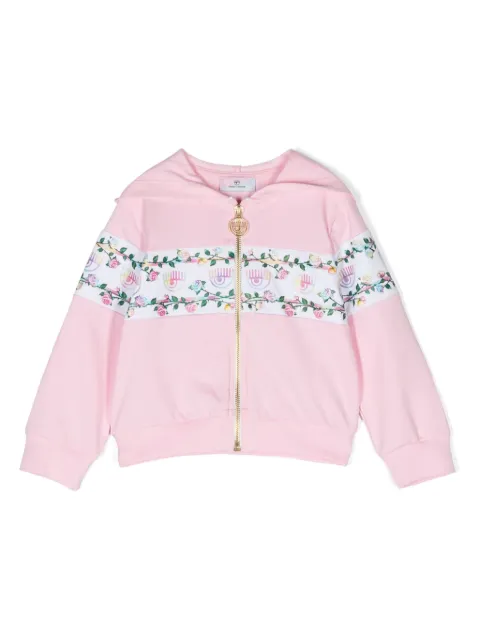 Chiara Ferragni Kids Eyelike-motif hooded jacket