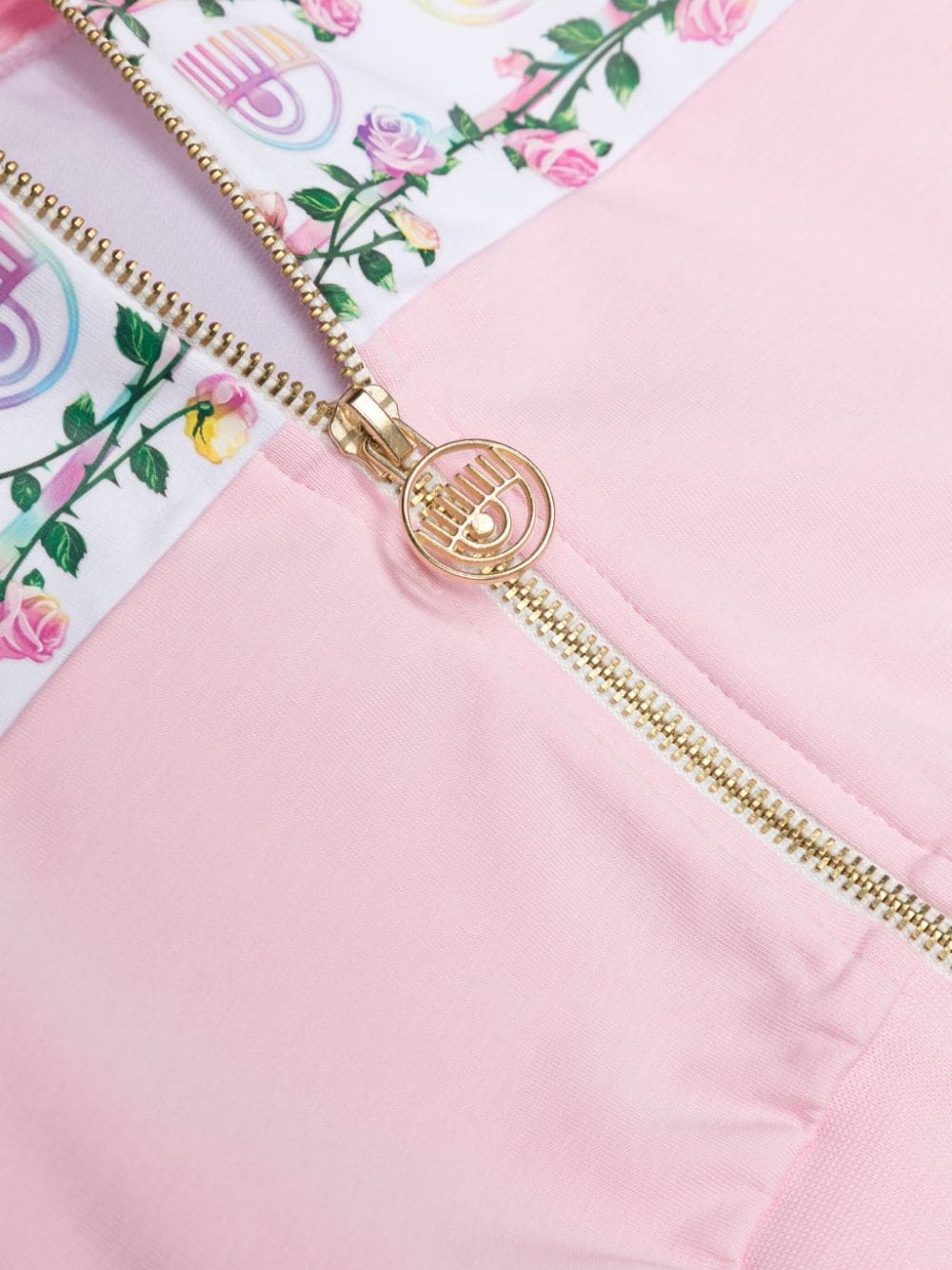 Shop Chiara Ferragni Eyelike-motif Hooded Jacket In Pink