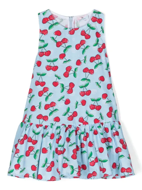 Chiara Ferragni Kids cherry-print ruffled cotton dress