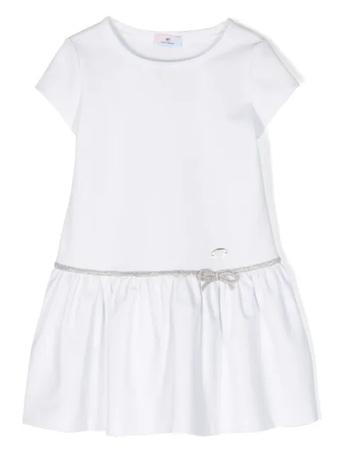 Chiara Ferragni Kids bow-detail logo-plaque flared dress