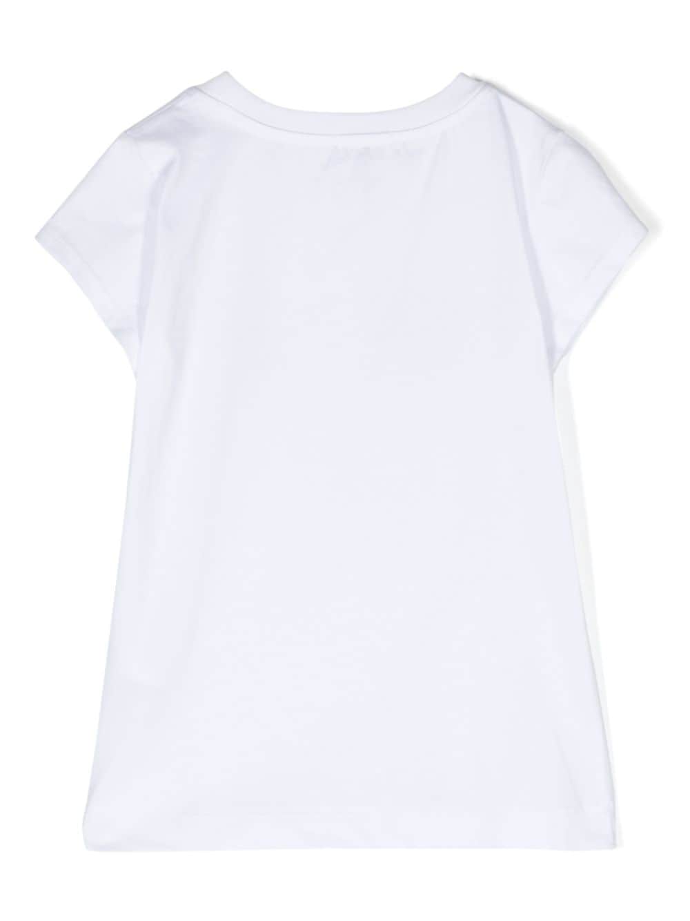 Shop Chiara Ferragni Eye Star Cotton T-shirt In White