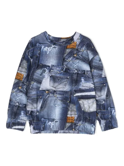 Chiara Ferragni Kids graphic-print denim jumper