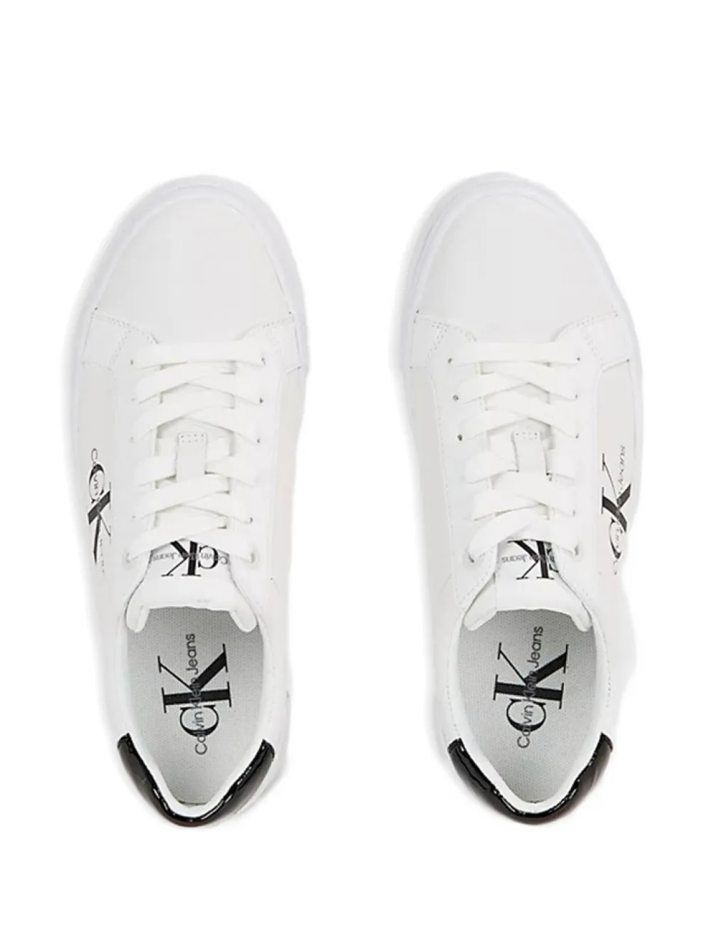 Calvin Klein Lace-up Sneakers In White