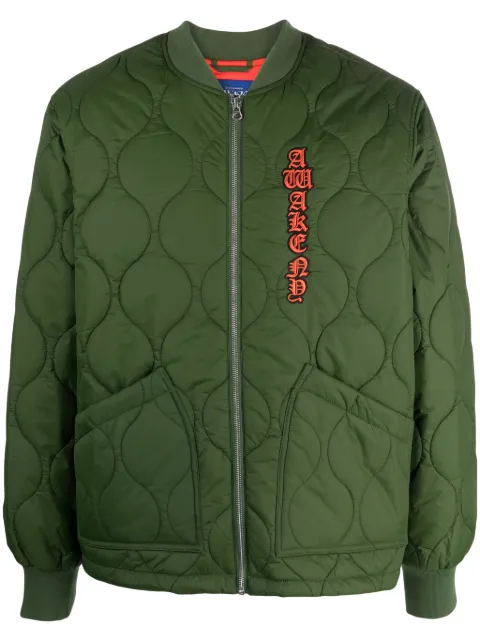Awake NY chamarra bomber Cobra con aplique del logo