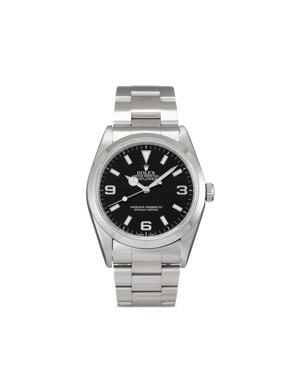 Pre-owned Rolex  Explorer I 39mm In Black