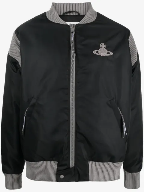 Vivienne Westwood Orb-embroidered cotton bomber jacket  