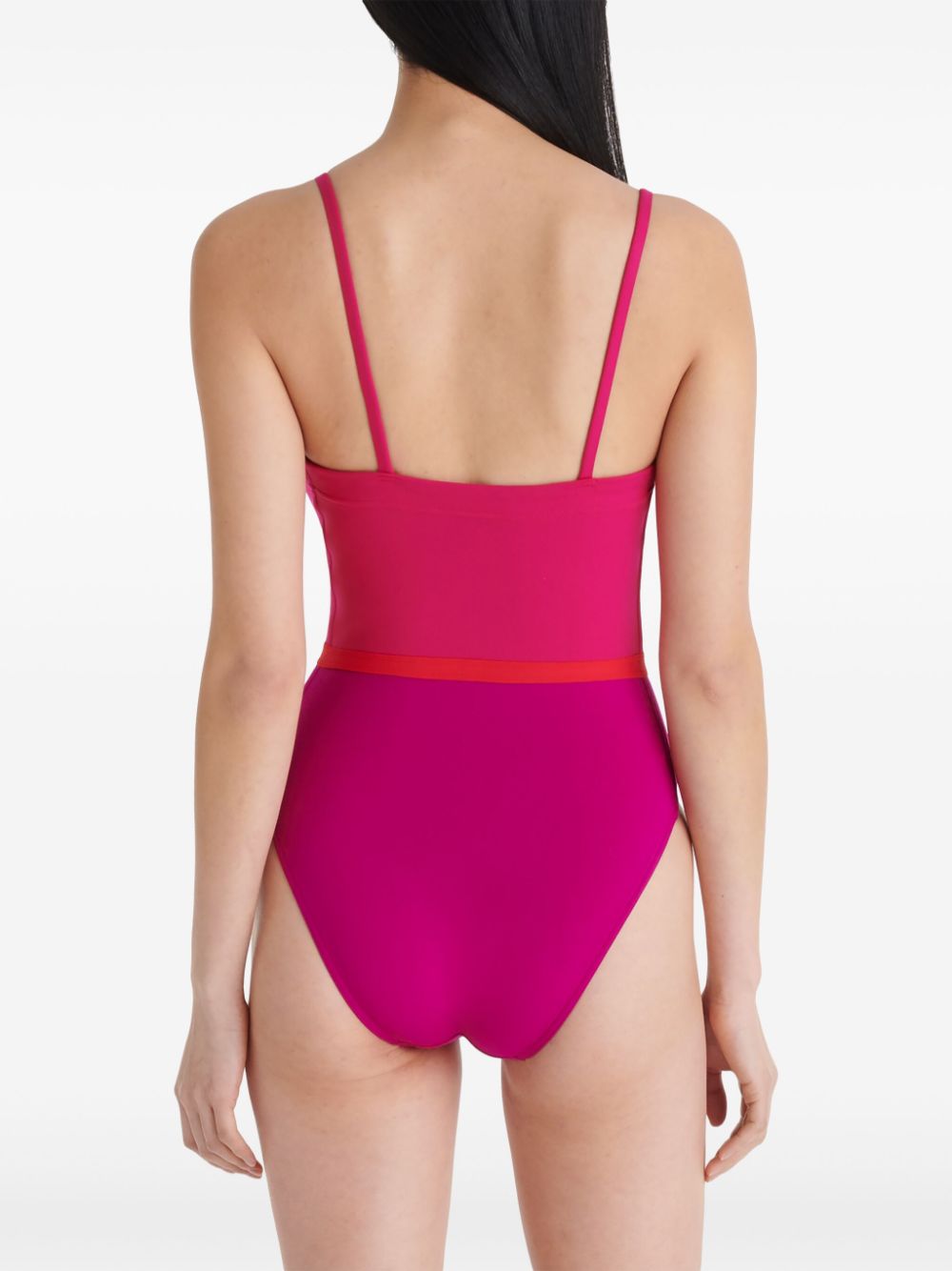 Shop Eres Ara Colour-block Swimsuit In Pink