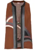 ERES Paysage linen gilet - Brown