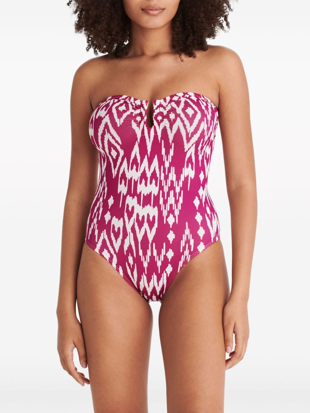 Shop Eres Warm Bustier Swimsuit In Pink