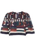 ERES Lunaire geometric-print blouse - Brown
