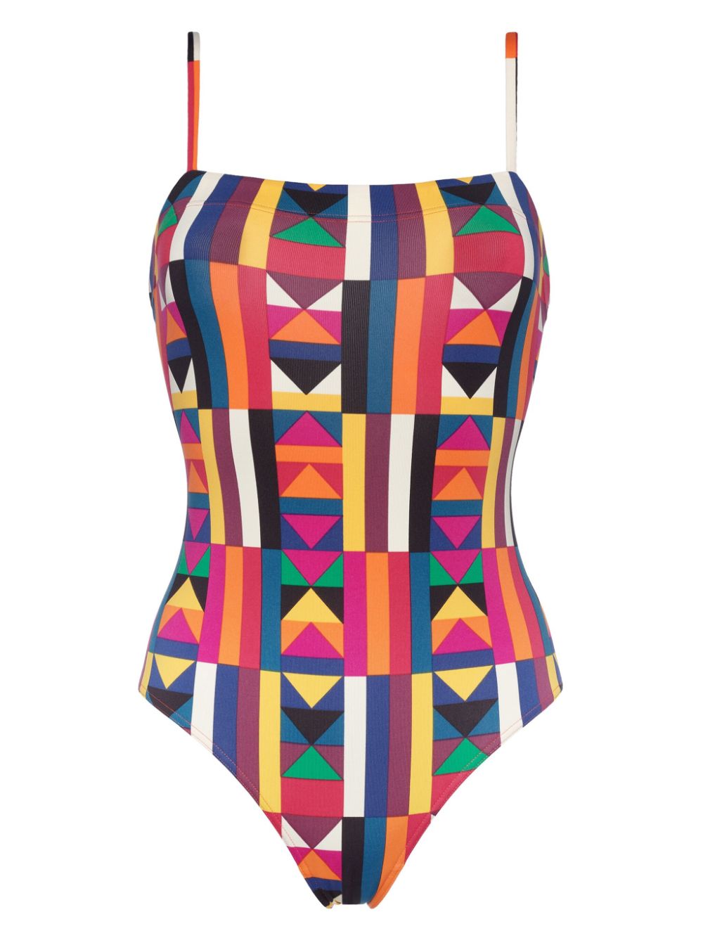 Shop Eres Colors Geometric-print Swimsuit In Blue