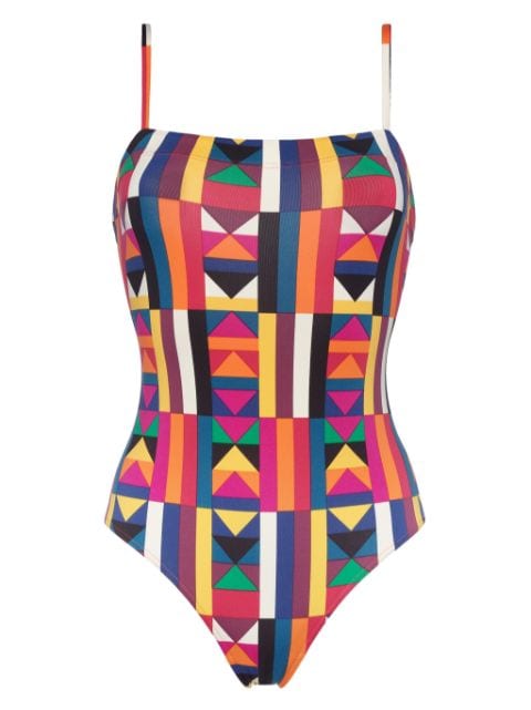 ERES Colors geometric-print swimsuit