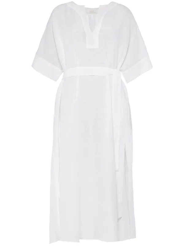 ERES Bibi Linen Kaftan Dress - White