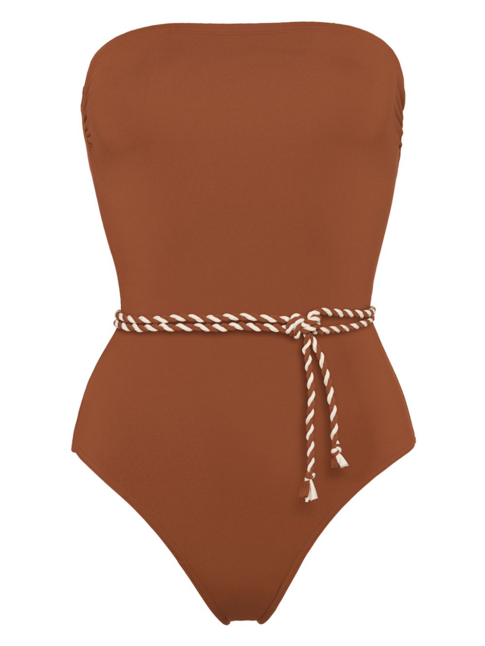 Shop Eres Majorette Strapless Swimsuit In Brown