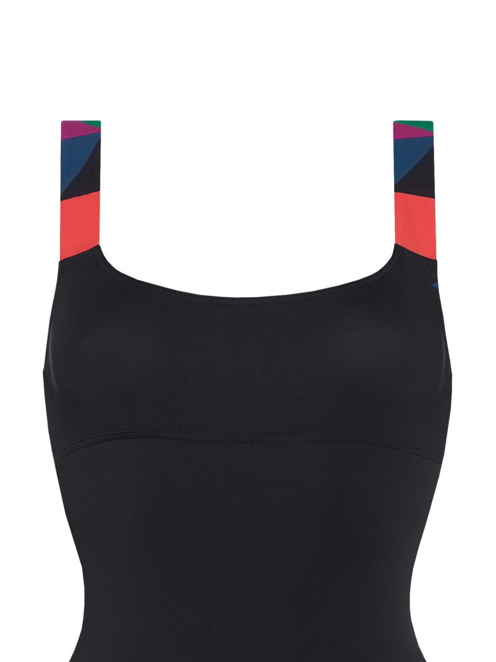 Shop Eres Tempo Contrasting-strap Swimsuit In Black