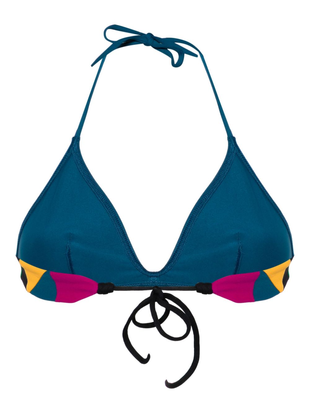Shop Eres Cubisme Triangle Bikini Top In Blue