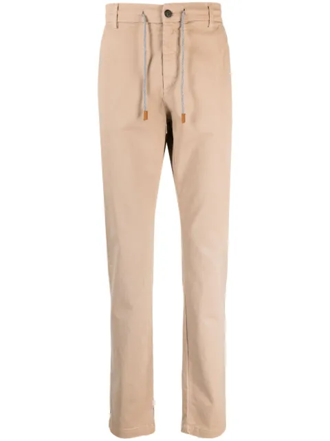 Eleventy drawstring-waistband tapered-leg trousers