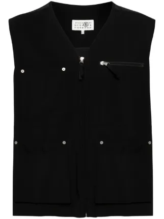 MM6 Maison Margiela マルチポケット ベスト | ブラック | FARFETCH JP