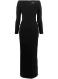 Solace London Tara crepe off-shouder maxi dress - Black